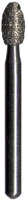 Midwest® Multi-Use Diamond Bur FG #379-023M, Medium Grit, Esthetic Trimming Egg (Football), 2.3 mm Diameter, 4.3 mm Length, Friction Grip, 5/Pkg