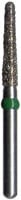 Midwest® Multi-Use Diamond Bur FG #856L-016SC, Super Coarse, Taper Long Round End, 1.6 mm Diameter, 9.0 mm Length, Friction Grip, 5/Pkg