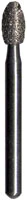 Midwest® Multi-Use Diamond Bur FG #379/018, Fine Grit, Esthetic Trimming Egg (Football) Shape, 1.8 mm Diameter, 3.4 mm Length, Friction Grip, 5/Pkg, 471423