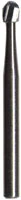 Midwest Operative Carbide Bur, Round #1/4, Friction Grip Short Shank, 0.5 mm Head Diameter, 10/Pk, 389401