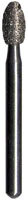 Midwest Multi-Use Diamond Bur FG #379/023 Ultra Coarse Esthetic Trimming Egg, Friction Grip, 2.3 mm Diameter, 4.25 mm Length, 5/Pkg, 2379-023UC