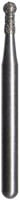 Midwest® #802/009 Medium Multi-Use Diamond Round Extended FG Bur, Friction Grip, 0.9 mm Diameter, 2.9 mm Length, 5/Pkg