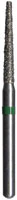 Midwest® #848-016 Coarse Multi-Use Diamond Bur, Taper Flat End, Long, Friction Grip, 1.6 mm Diameter, 10.0 mm Length, 5/Pkg