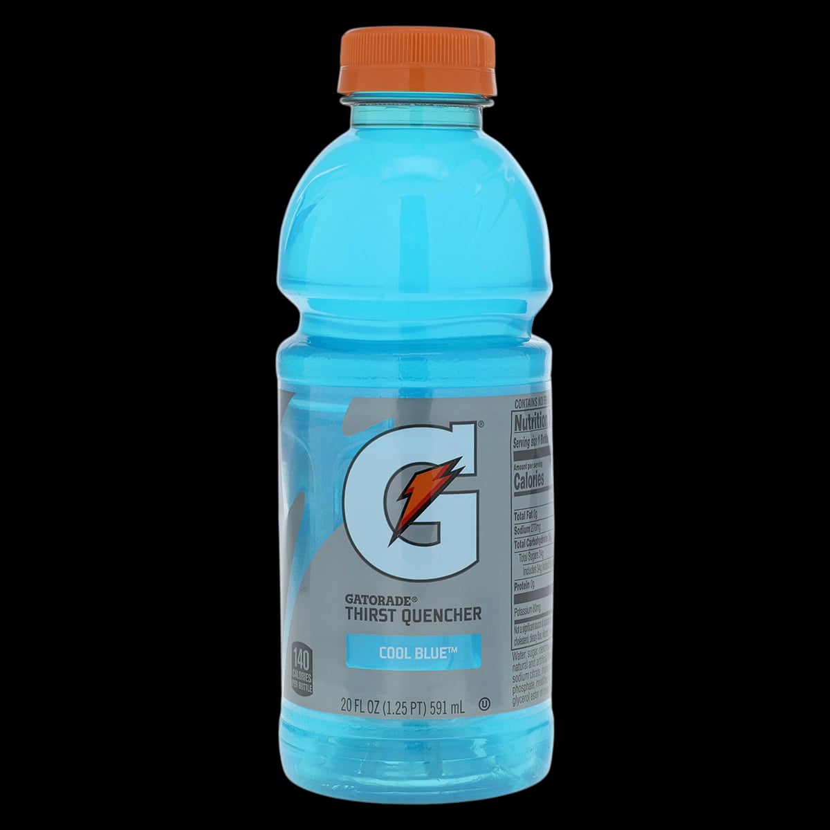 Gatorade Thirst Quencher Sports Beverage, Cool Blue, 20 oz Wide Mouth Bottle, 24/Case