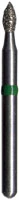 Midwest Multi-Use Diamond Bur FG 368-023EF, Extra Fine Grit, Football Shape, 2.3 mm Diameter, 5.2 mm Length, Friction Grip, 5/Pk