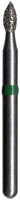 Midwest Multi-Use Diamond Bur FG 368-016M, Medium Grit, Football Shape, Friction Grip, 1.6 mm Diameter, 3.25 mm Length, 5/Pk