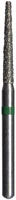 Midwest® Multi-Use Diamond Bur #848, Super Coarse, Taper Flat End, Long, Friction Grip, 1.8 mm Diameter, 10.0 mm Length, 5/Pkg
