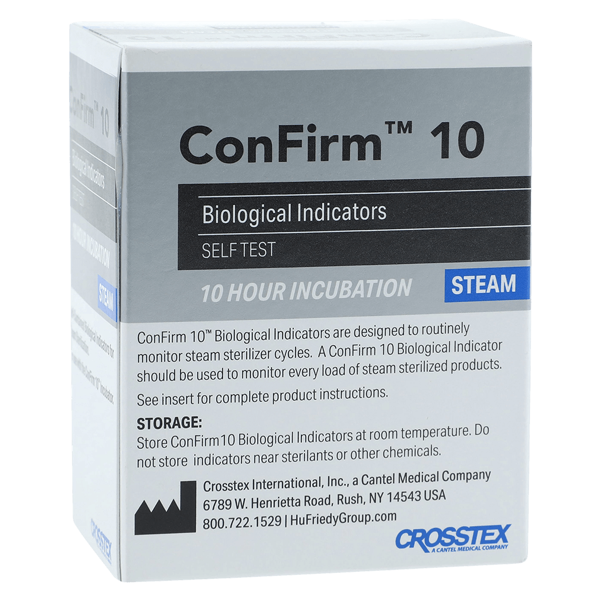 Crosstex ConFirm 10 In-Office Steam Biological Indicators, 25/Box, C10BI25