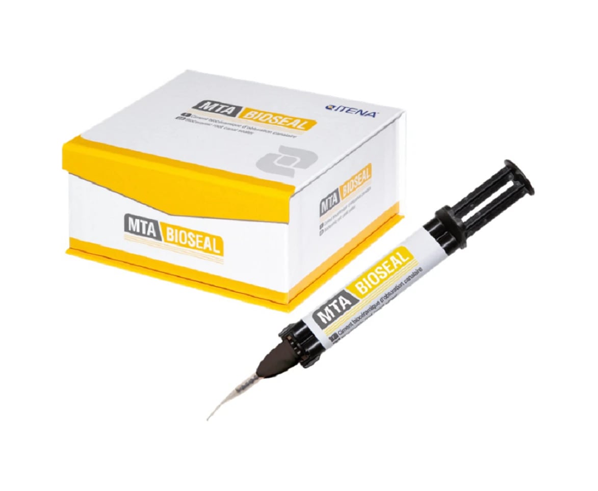Itena MTA-BIOSEAL Bioceramic Root Canal Sealer, 4g Automix Syringe with 10 Mixing Tips and 1 Mixing Pad