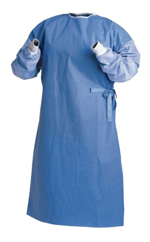 Baxter SmartSleeve Surgical Gown, AAMI Level 4, Reinforced Poly, 3X-Large / X-Long, Blue, Sterile, 20/Case