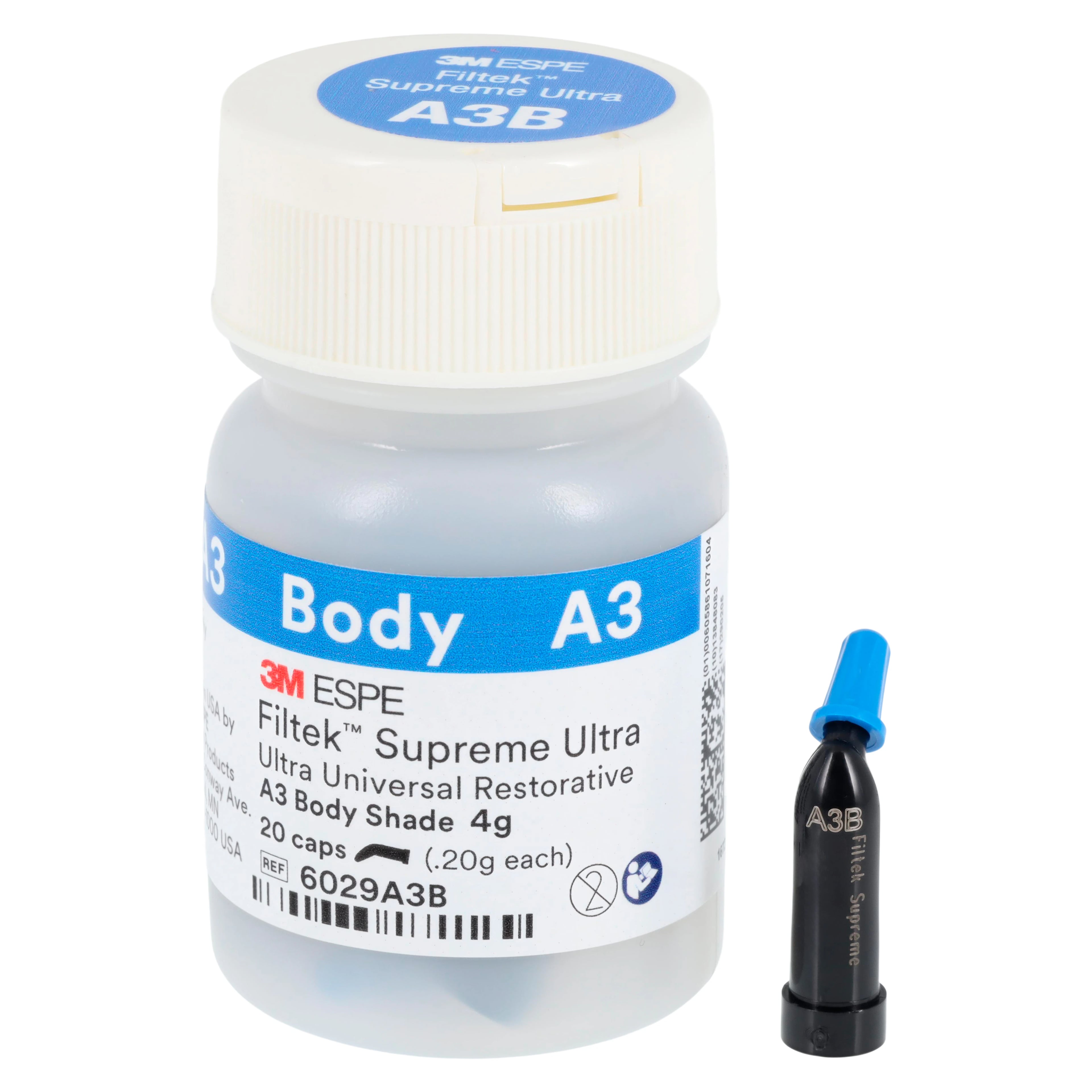 3M Filtek Supreme Ultra Universal Restorative Capsule Refill, A3 Body Shade, 0.2 g, 20/Pk, 6029A3B