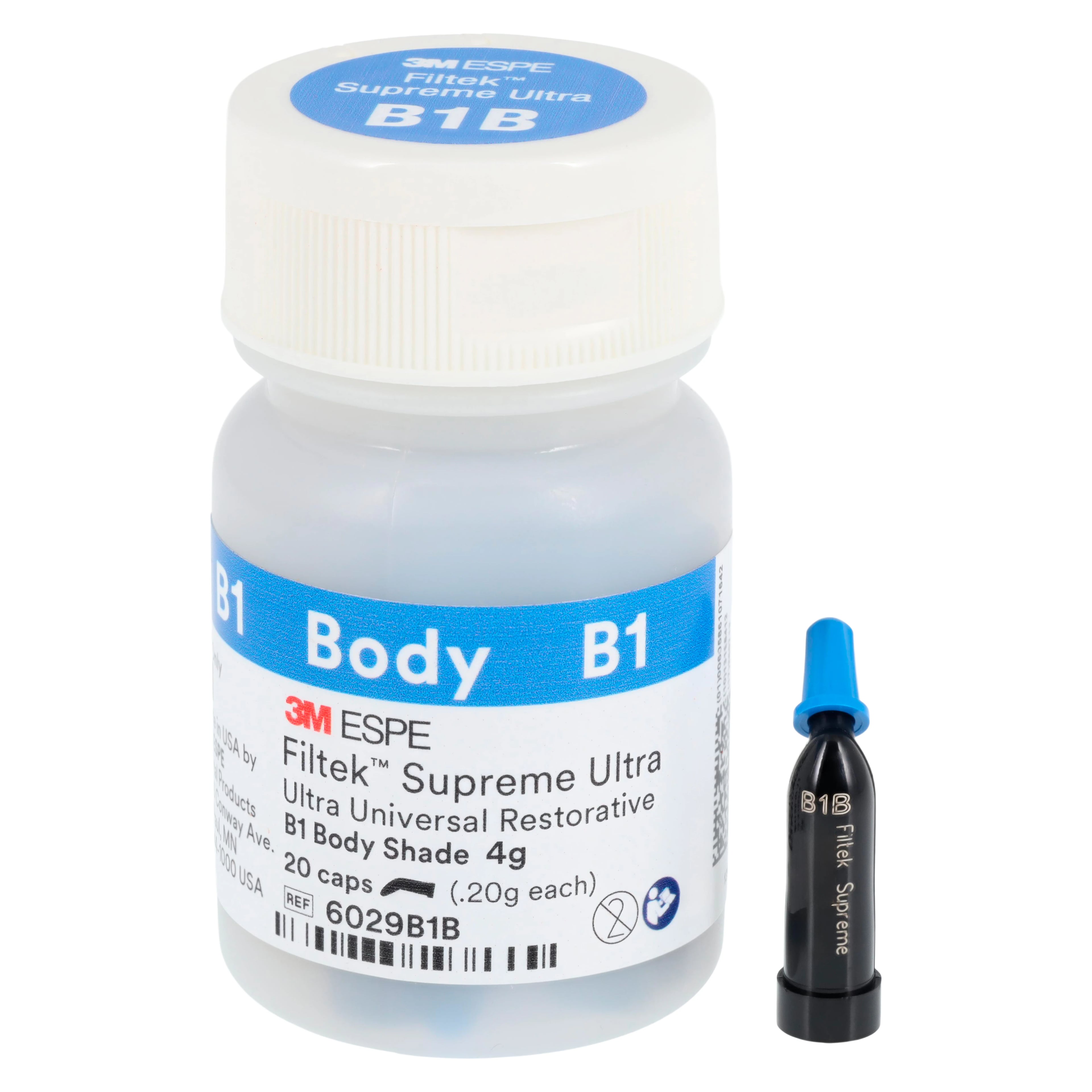 3M Filtek Supreme Ultra Universal Restorative, Capsule Refill, B1 Body Shade, 0.2 g, 20/Pkg, 6029B1B