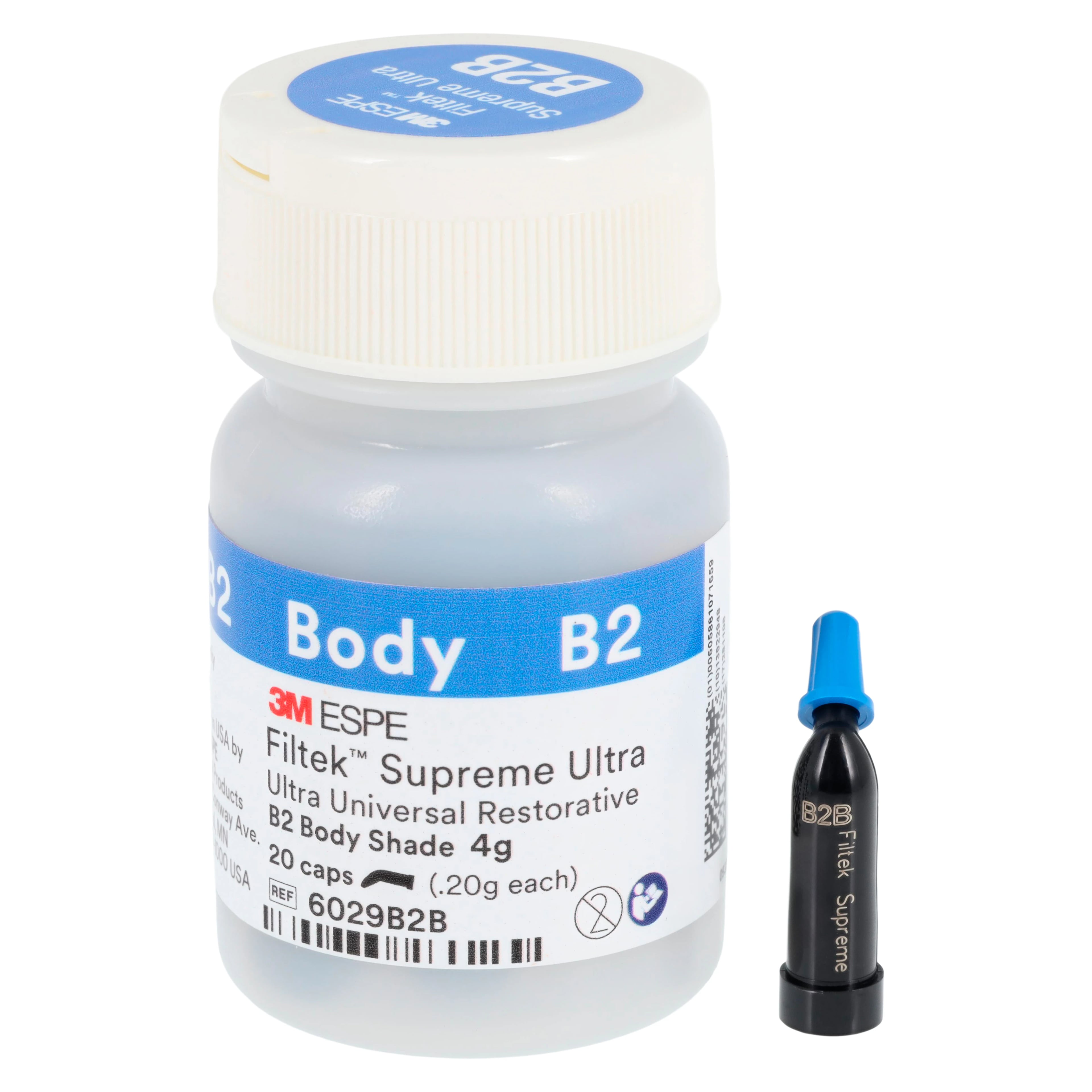 3M Filtek Supreme Ultra Universal Restorative Capsules, B2 Body Shade, 0.2 g, 20/Pk, 6029B2B