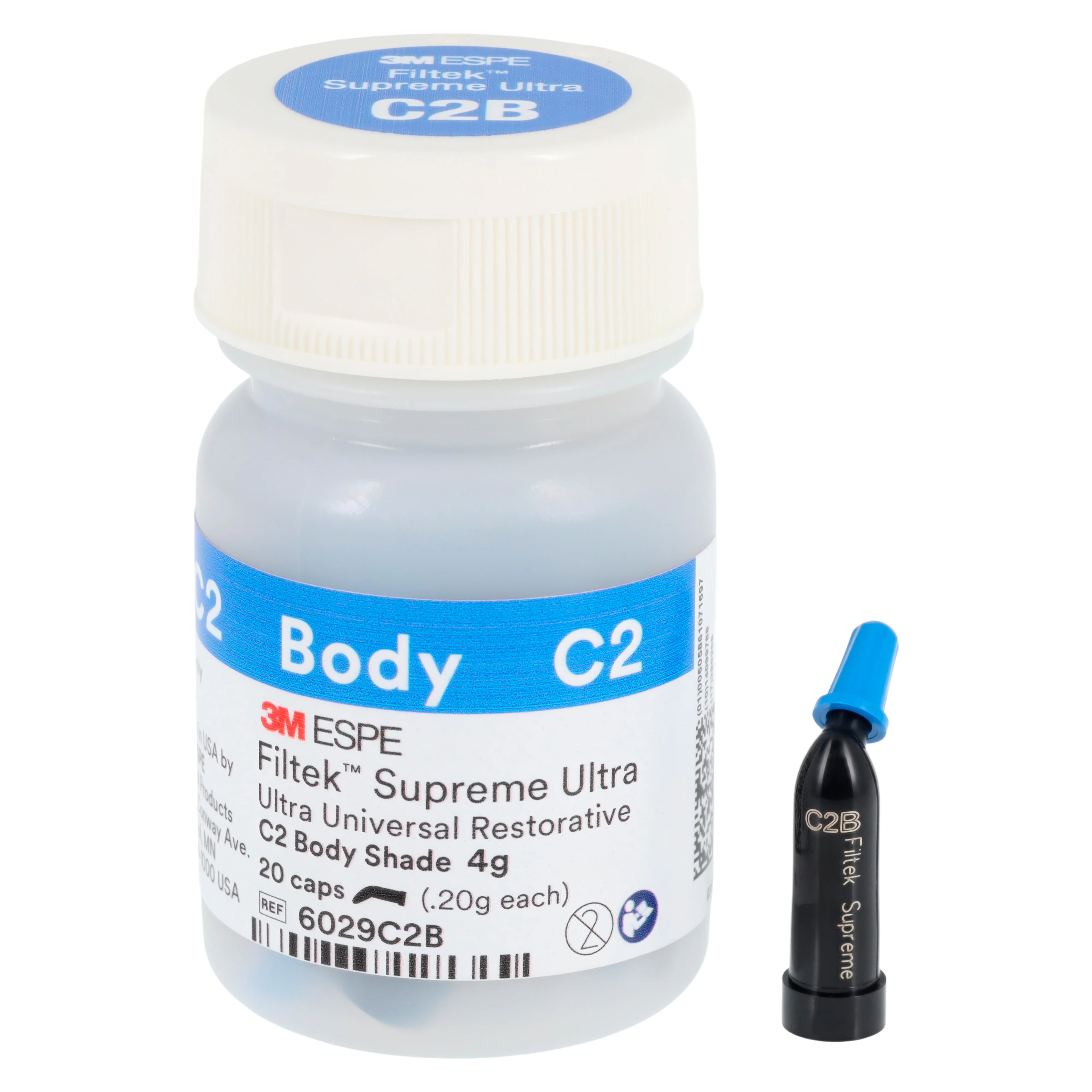 3M Filtek Supreme Ultra Universal Restorative, Capsule Refill, 0.2 g, Body Shade C2B, 20/Pack, 6029C2B