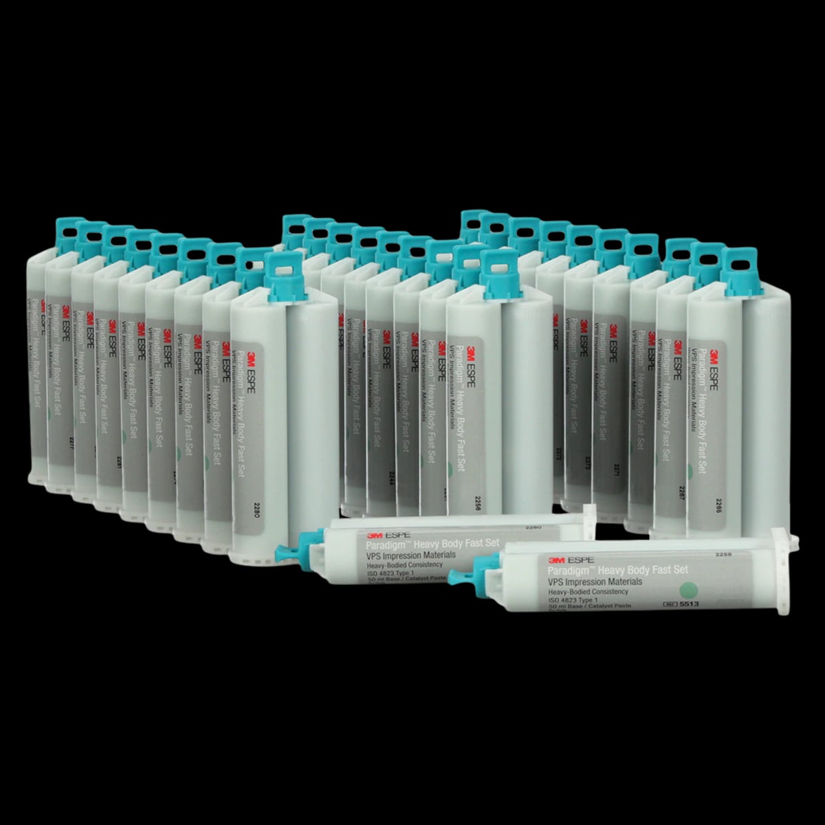 Solventum Paradigm VPS Impression Material, Heavy Body, Fast Set, Jumbo Pack, 30 x 50 mL Cartridges, 5513J