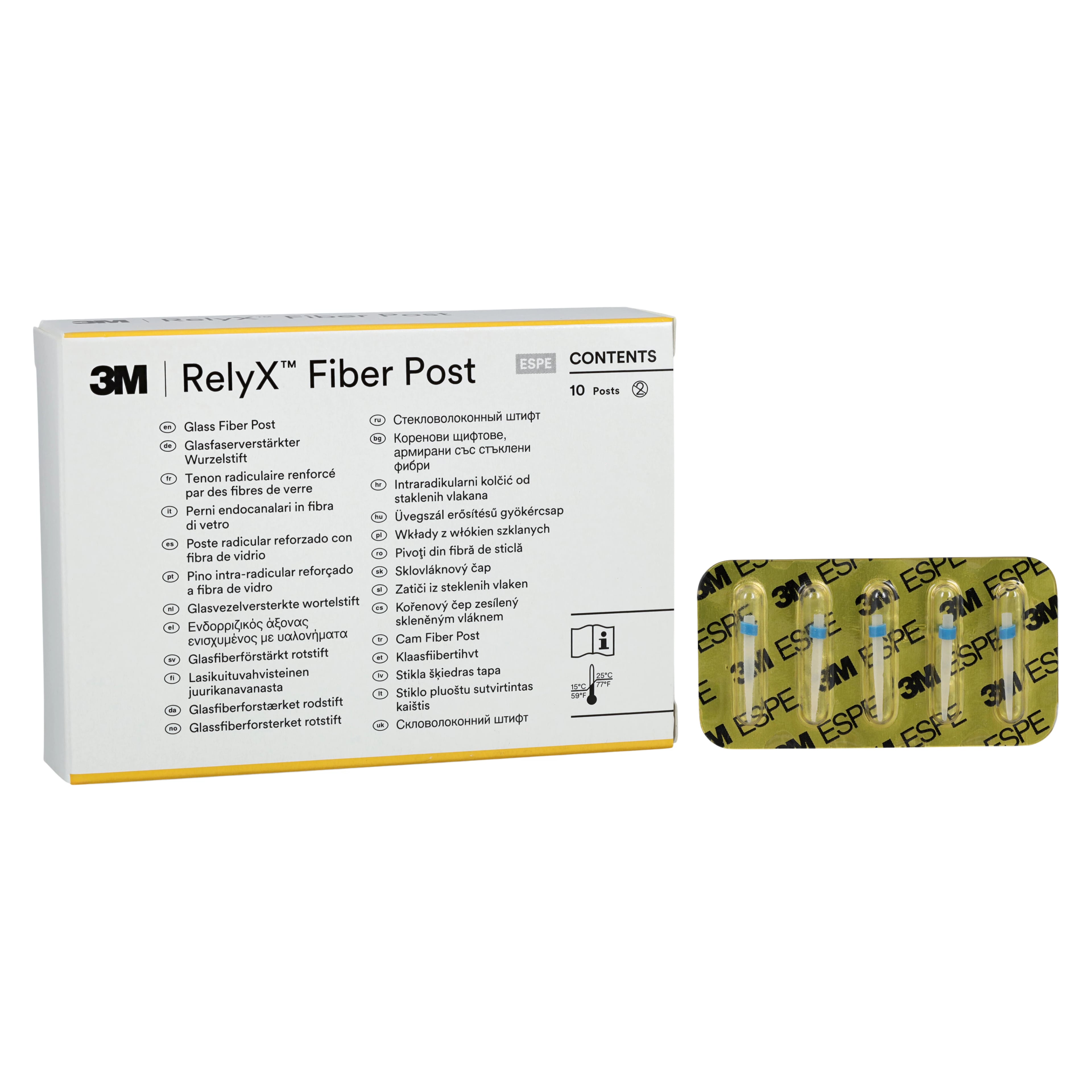 3M RelyX Fiber Post Refill, Size 3, 1.9 mm Diameter, Blue, 10/Pk, 56863