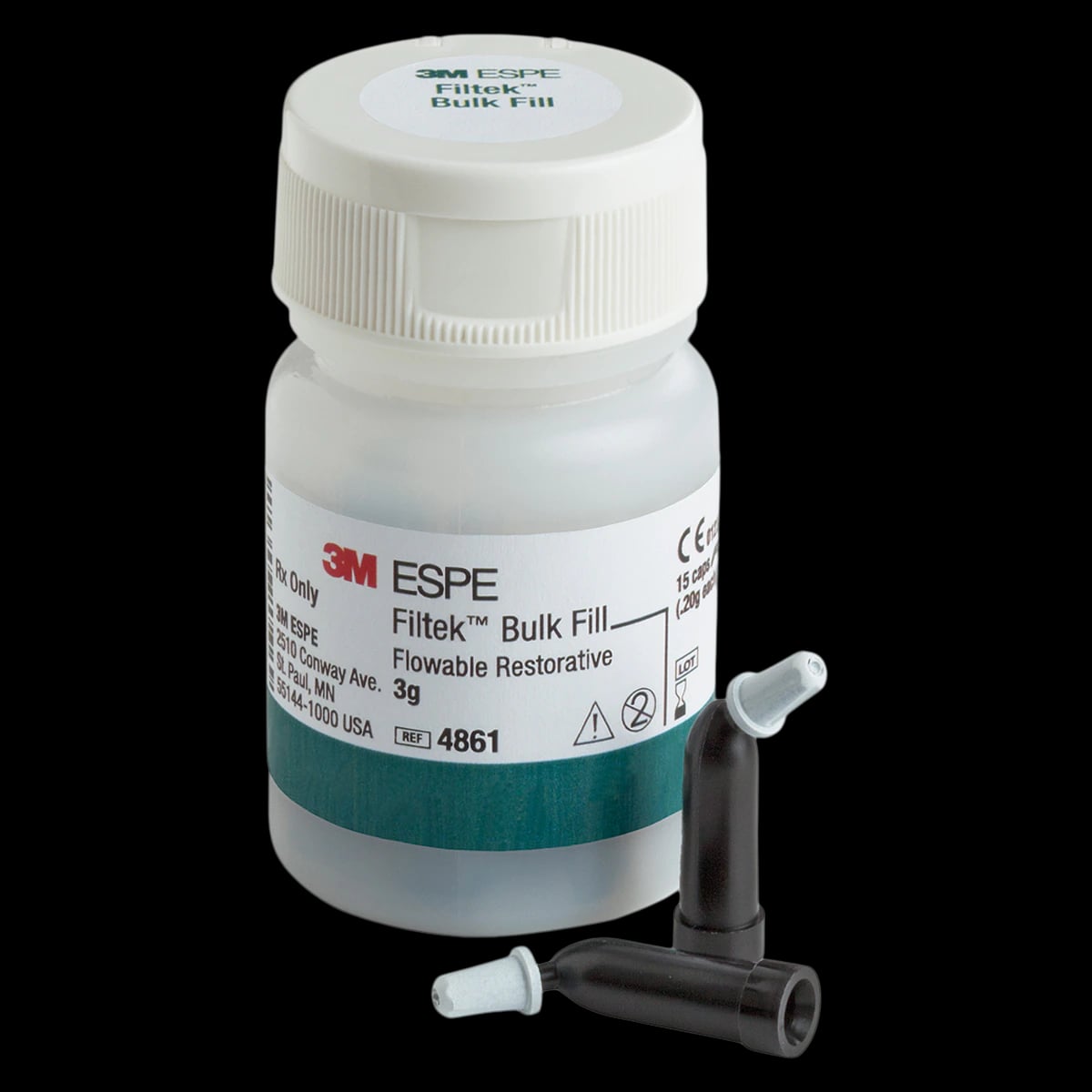 3M Filtek Bulk Fill Flowable Restorative Capsules, Shade A1, 0.2 g, 15/Pkg, 4861A1