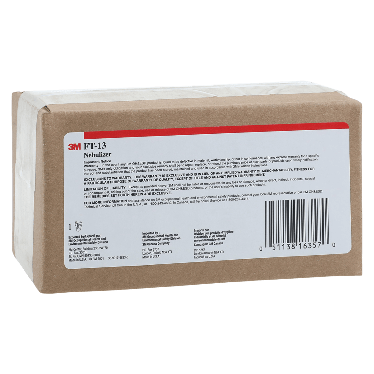 3M™ Replacement Nebulizer Kit for Fit Testing, 3/Pack, FT-13