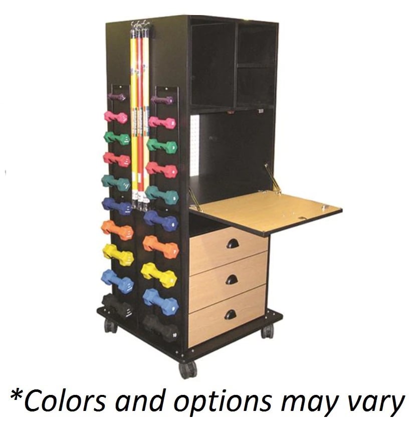 Athletic Edge Deluxe Storage Cart, 30" x 18" x 72"