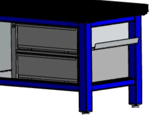 Athletic Edge Storage Cabinet with 2 7"H Drawers