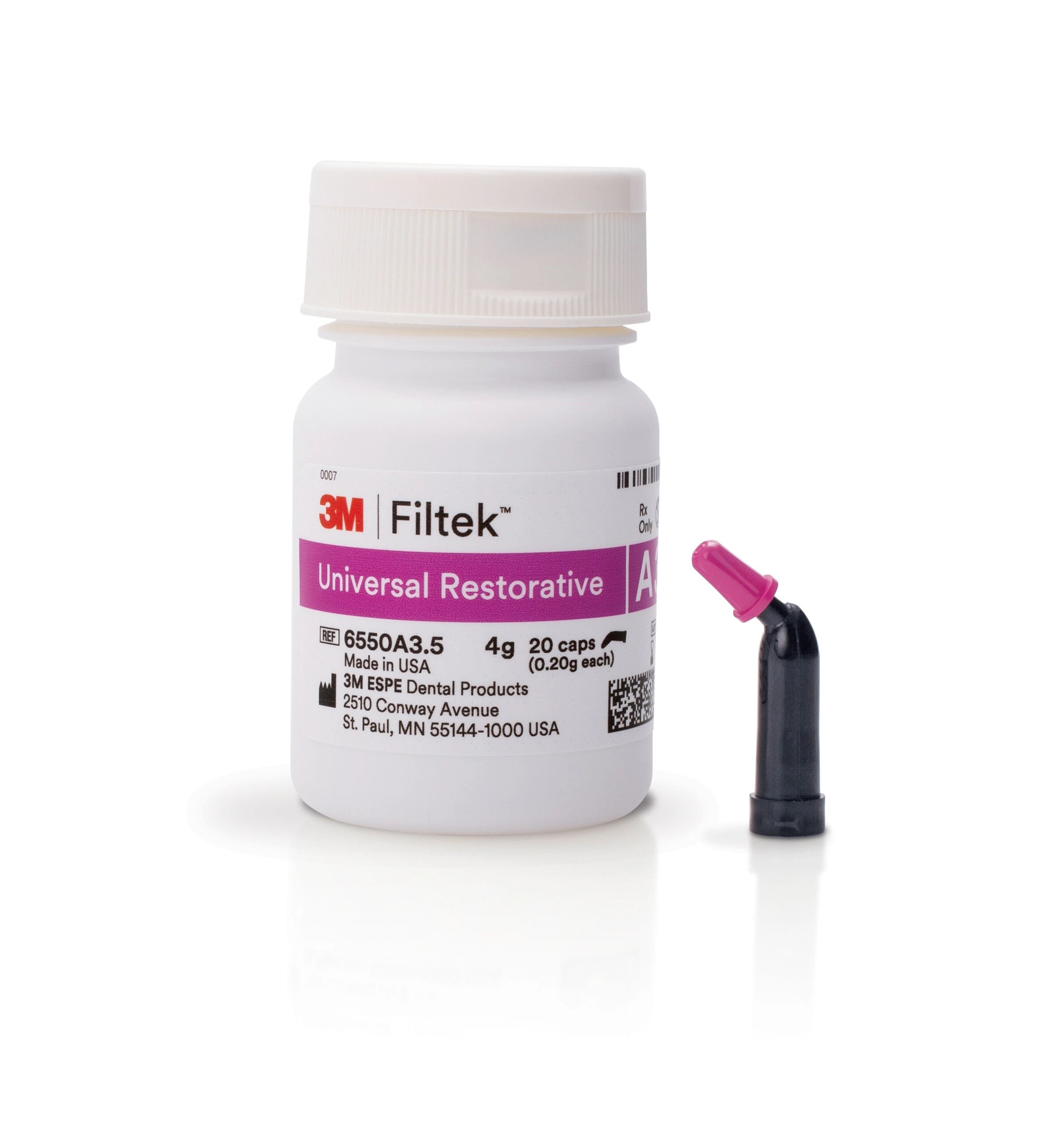 3M Filtek Universal Restorative Capsules, Shade A3.5, 0.2 g, 20/Box, 6550A3.5