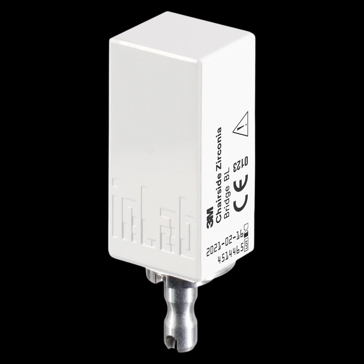 3M (Solventum) Chairside Zirconia CEREC Bridge Block, 39mm, Bleach Shade, 3/Pk