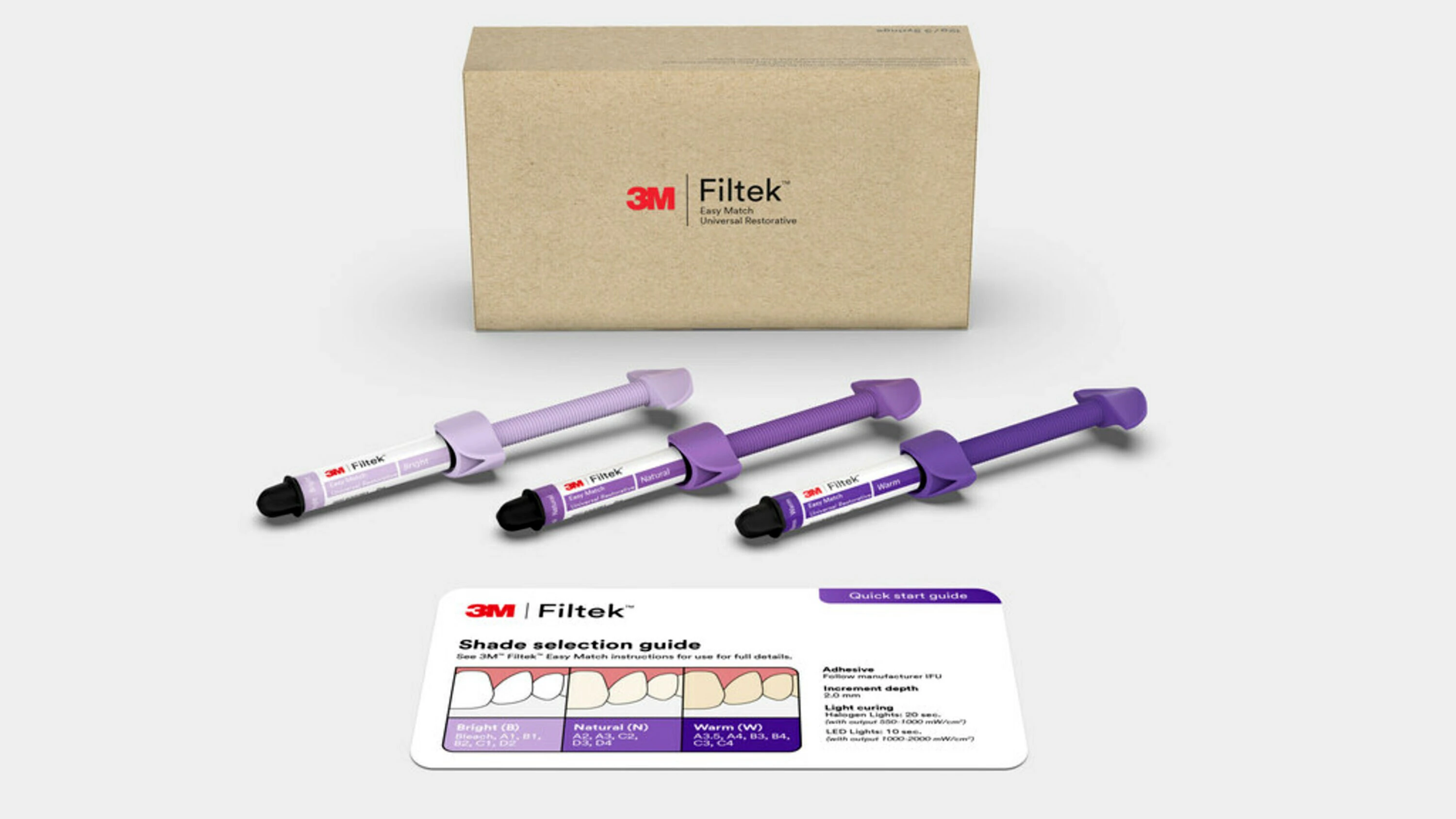 3M Filtek Easy Match Universal Restorative Intro Kit, 4g Syringe, 3/Kit, 6120K