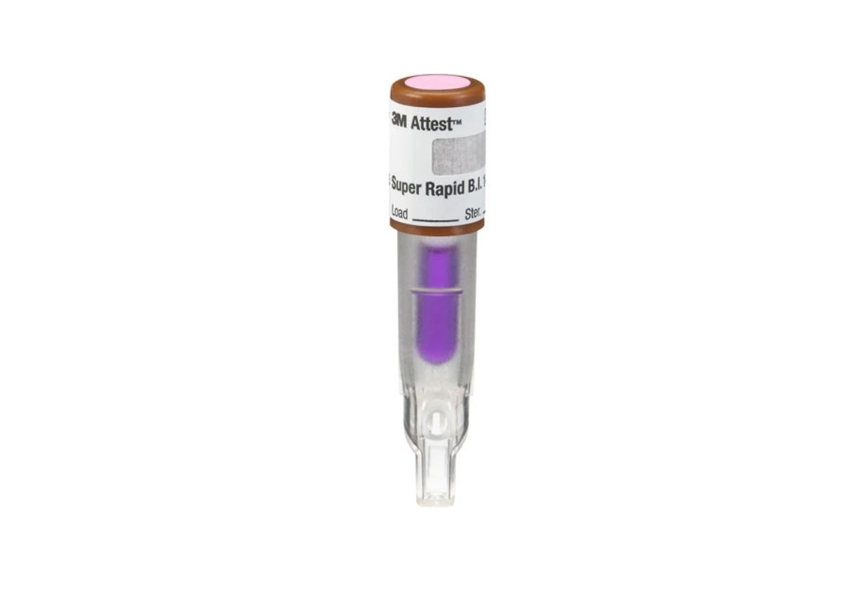 3M™ Attest™ Super Rapid Steam Biological Indicator 1492VS, Brown Cap, 24 Minute, 100/Case