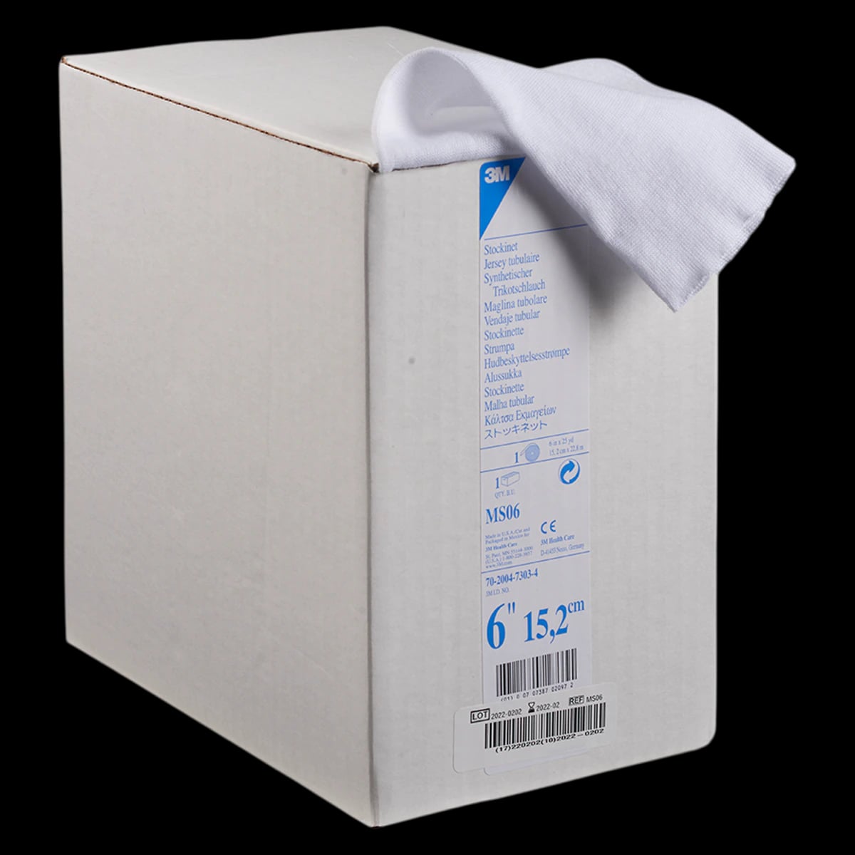 3M Synthetic Cast Stockinet, 6" x 25 yd, White, MS06