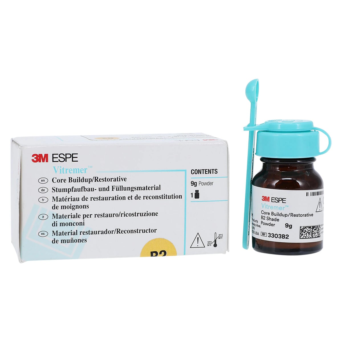 Vitremer B2 Powder, Light Cure Glass Ionomer, 9g Bottle, 01KEZKNMK5RM5NNRNEA3BDAHA3