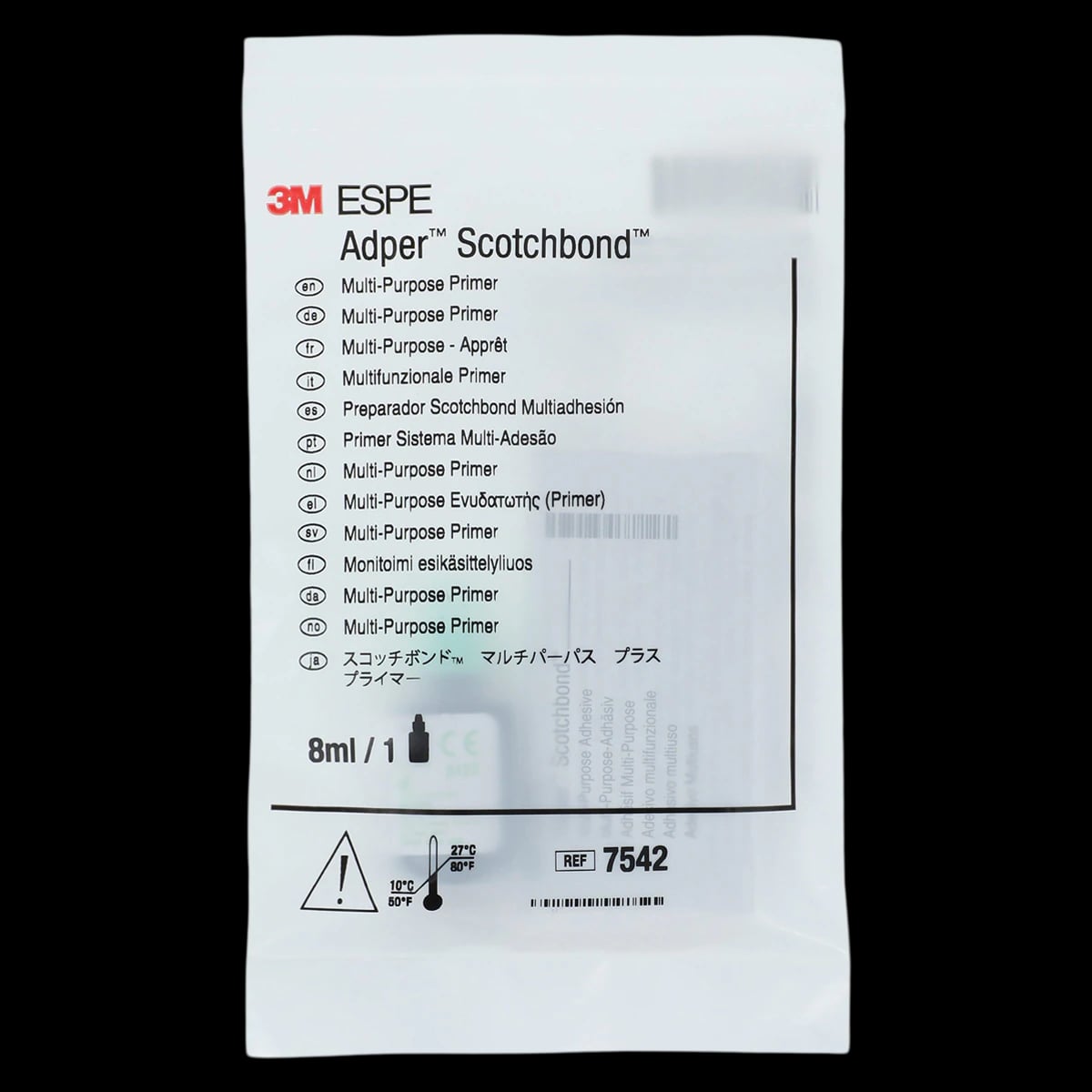 3M Adper Scotchbond Multi-Purpose Primer, 8 mL Bottle Refill, #7542