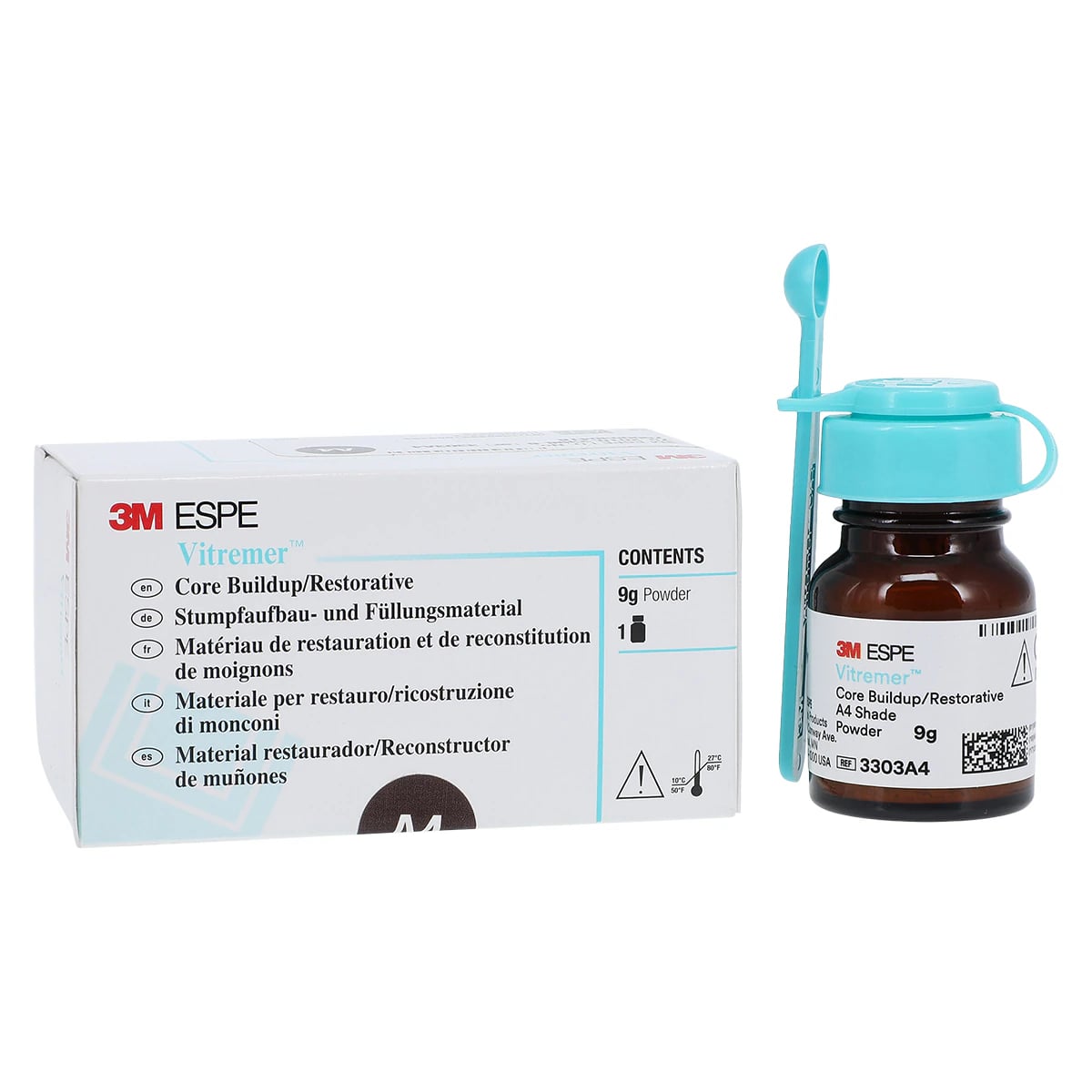 Vitremer A4 Powder 9G Refill, Light Cure Glass Ionomer Restorative Material