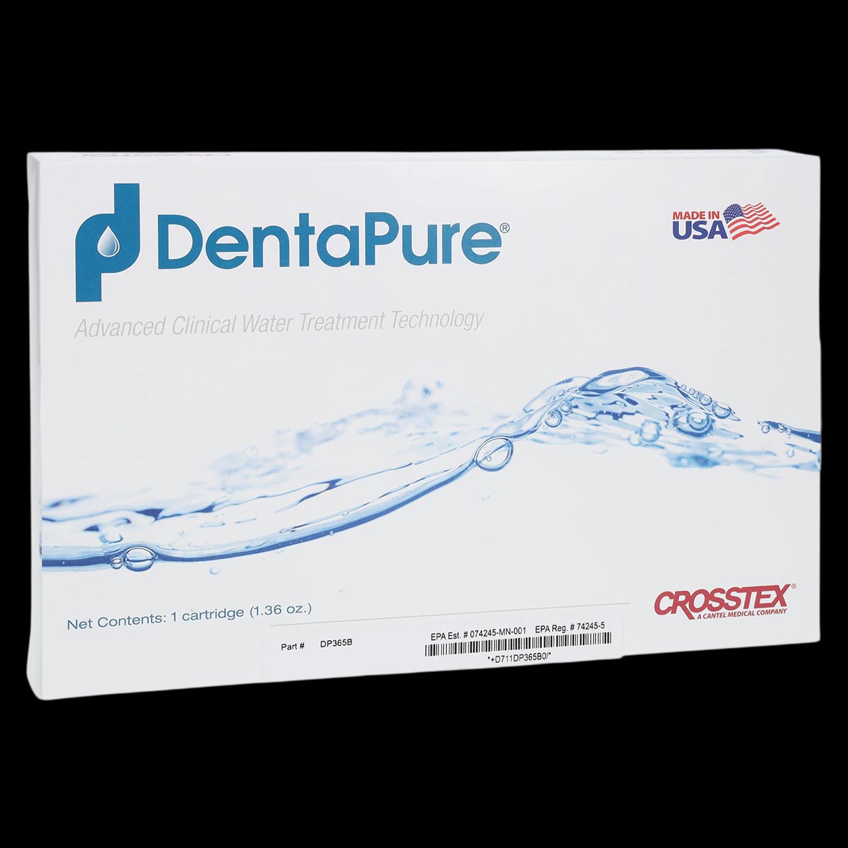 Crosstex DentaPure DP365B Independent Water Bottle Cartridge, 365-Day, 1/Pk