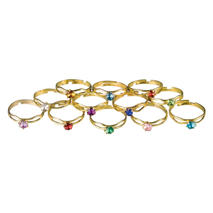 Sherman Specialty Boxed Birthstone Rings, Assorted Colors, 36/Box, R47