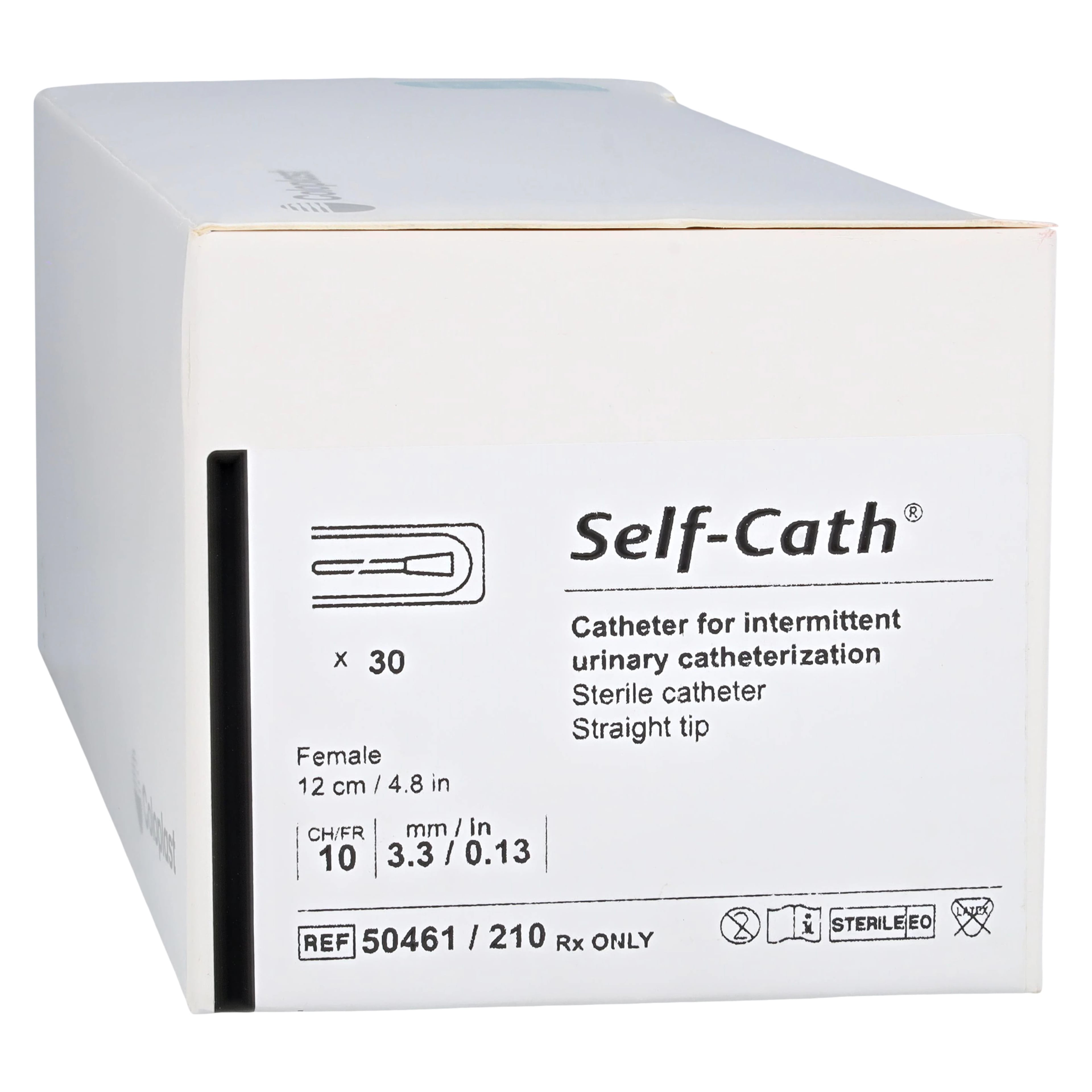 Mentor Self-Cath Intermittent Catheter, Straight Tip, PVC/Siliconized Surface, 10 Fr, Female