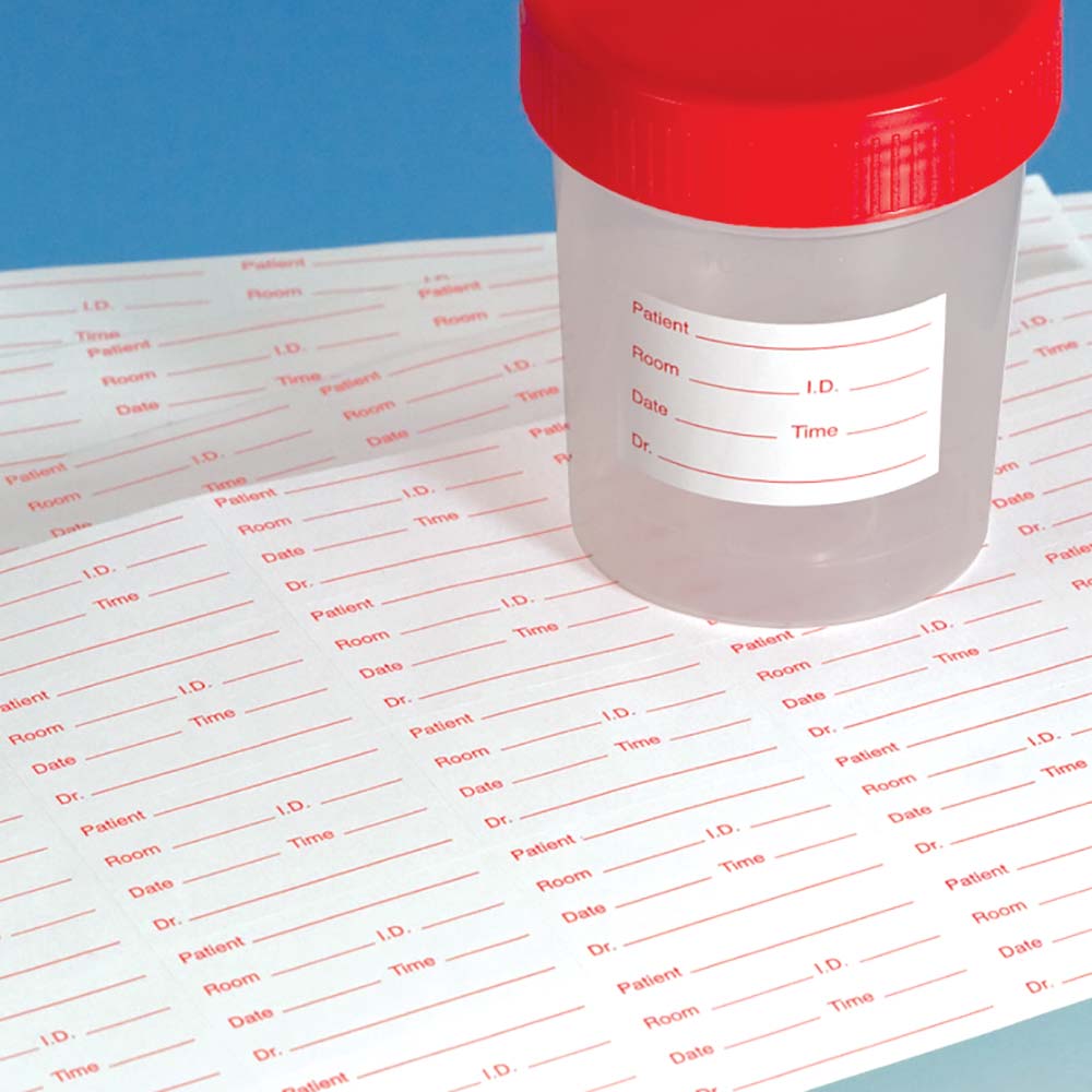 Globe Scientific Patient Identification Labels, Self-Adhesive, 2000/Package