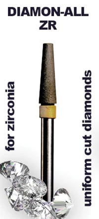 Diamon-All ZR Diamond Bur Laboratory Handpiece Fine Pencil, 201581