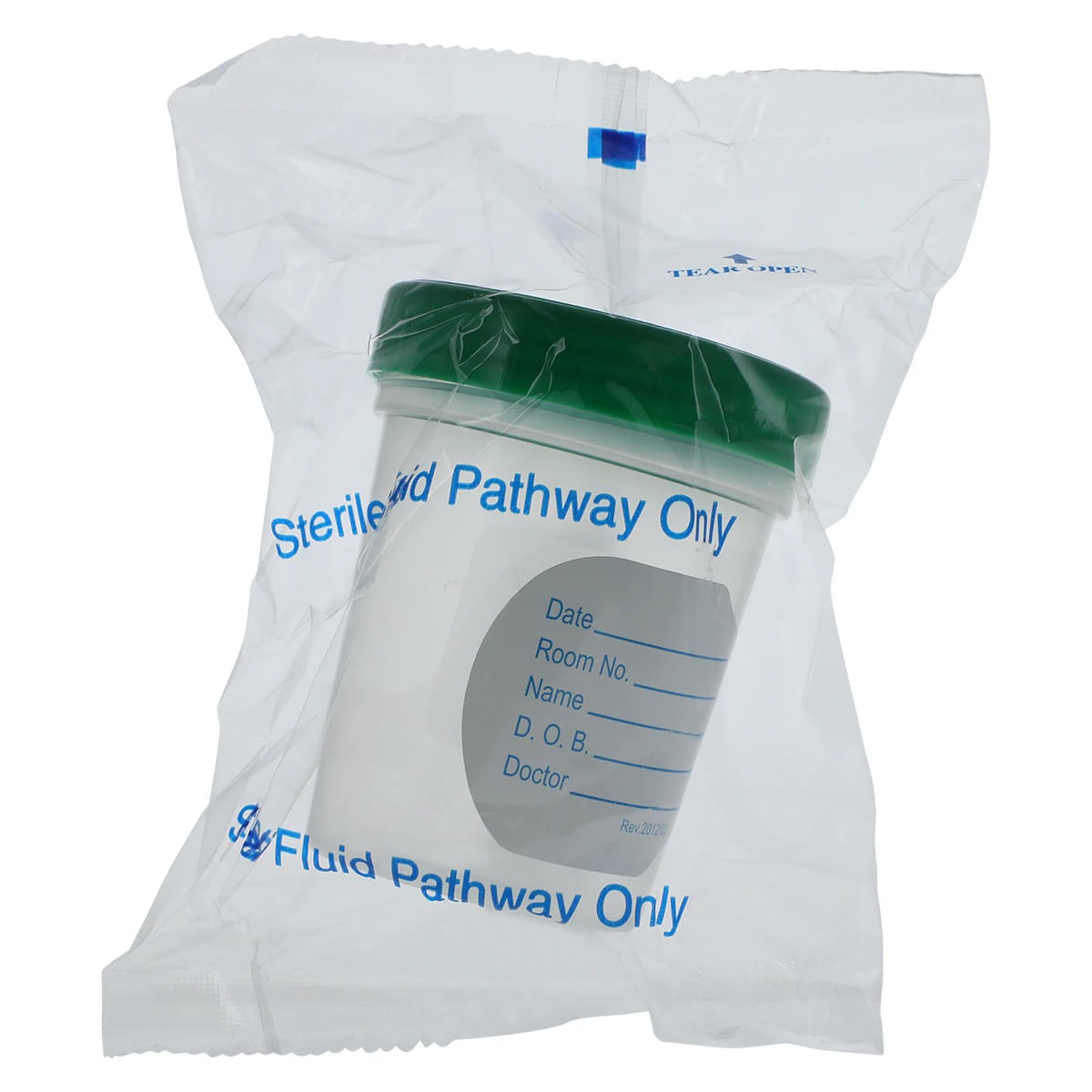 AMSure Sterile Specimen Container, 4 oz, Screw Cap, Green, 100/Case