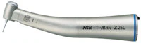 NSK Ti-Max Z25L Low Speed Electric Contra Angle Attachment, 1:1 Direct Drive, Push-Button Autochuck, Fiber Optic, Single Spray, C1038