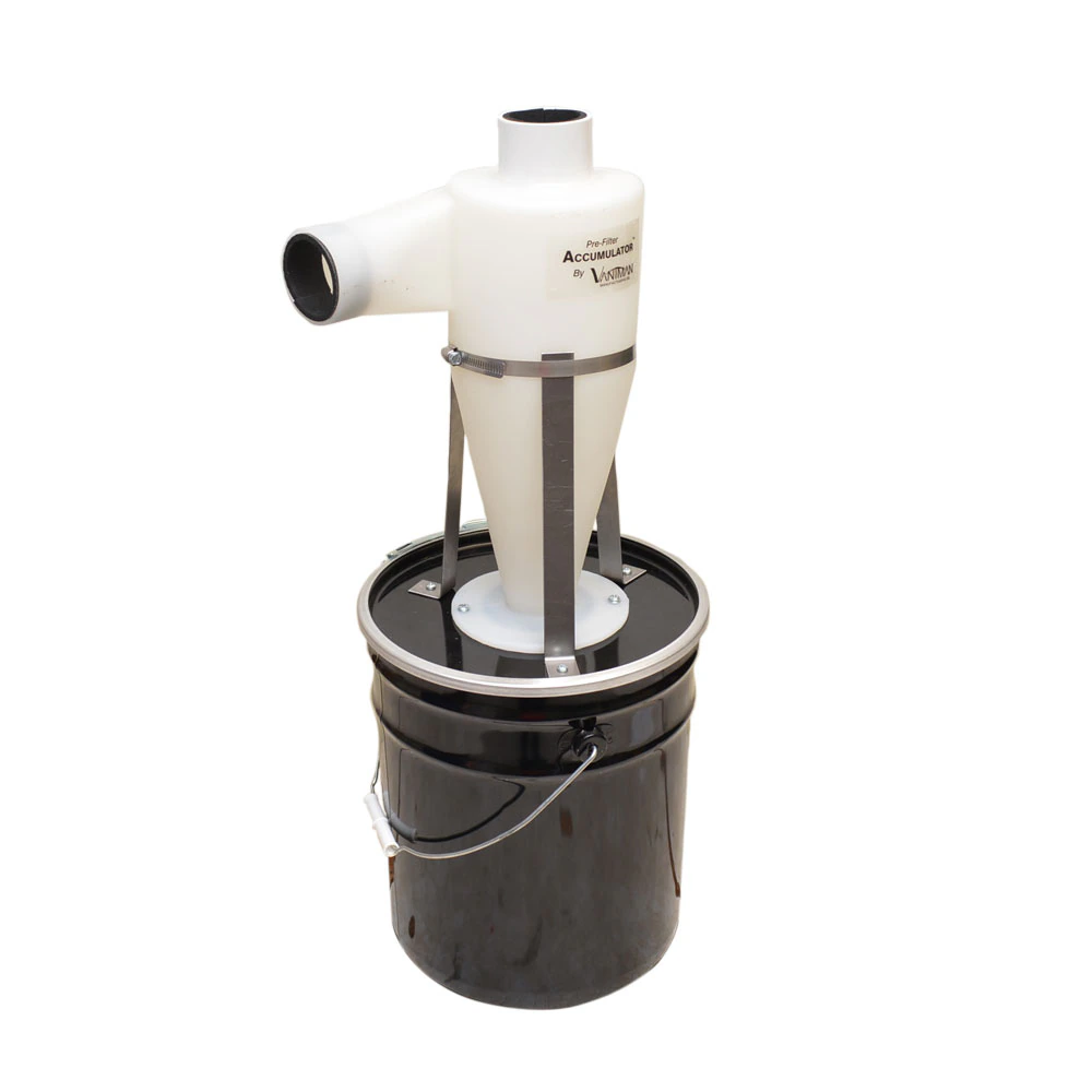 Vaniman Accumulator Large with Bucket, Dust Collector Pre-Filter Cyclone