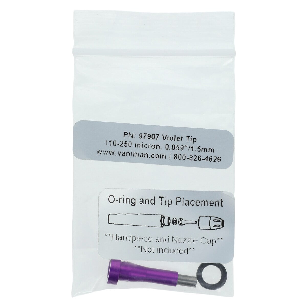 Vaniman Sandstorm Expert Tip, Violet, Large, 0.059" Orifice, 1 per Package