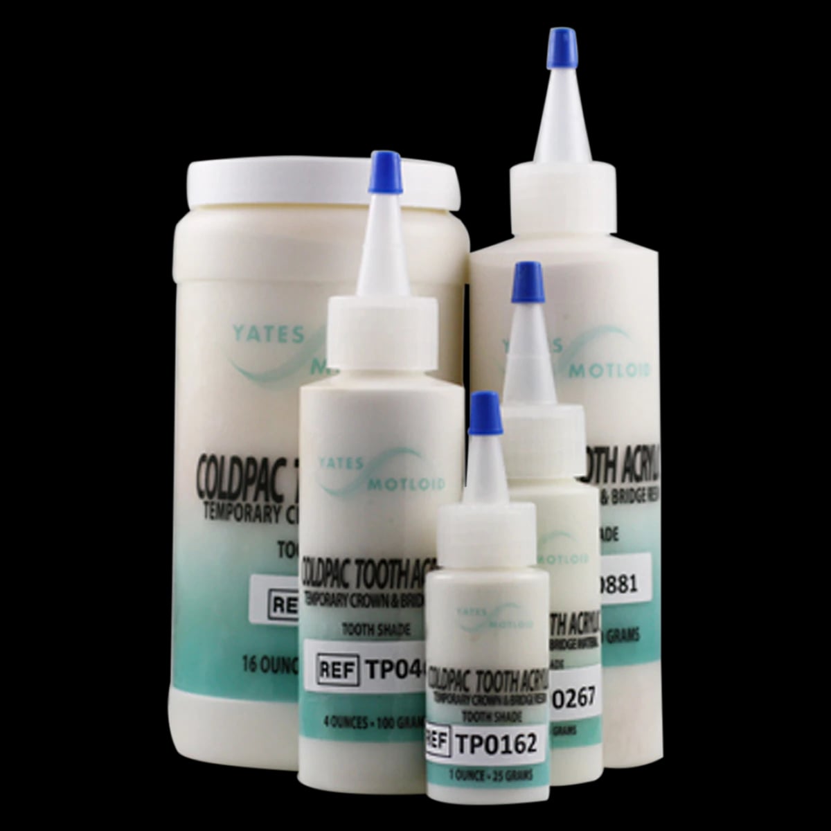 Coldpac Tooth Acrylic Powder, 8 oz, Nu Hue Shade #69, Yates Motloid