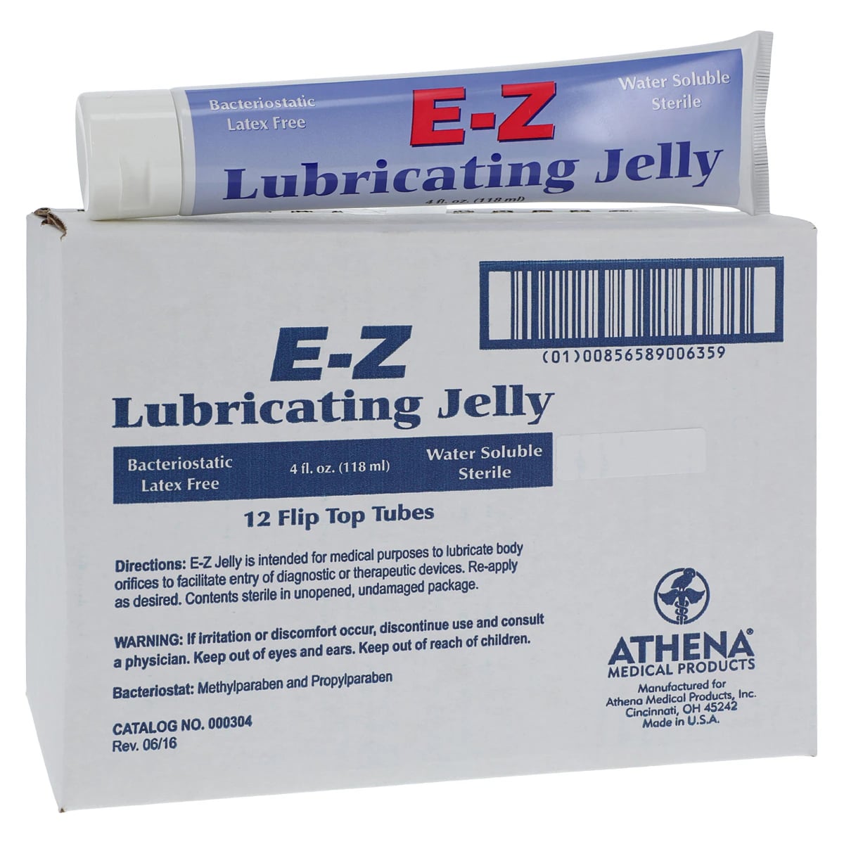 E-Z Lubricating Jelly, 4 oz Flip Top Tube, 12/Box