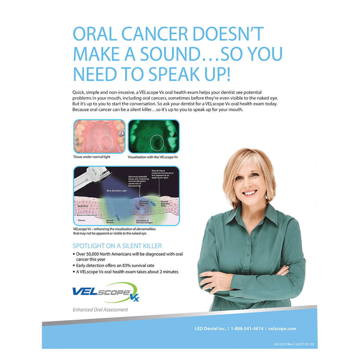VELscope Vx Cancer Makes No Sound Poster