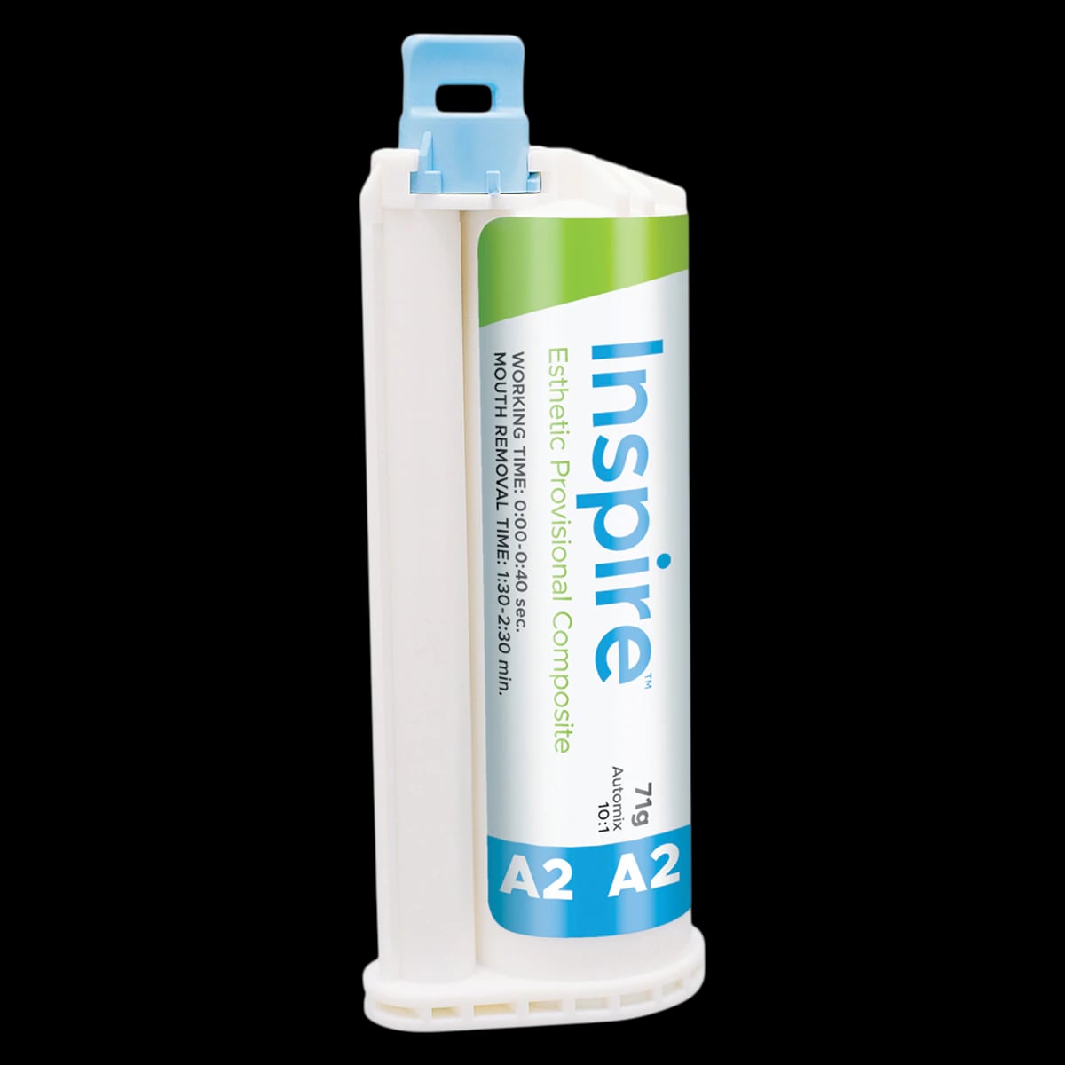 Inspire Esthetic Provisional Composite 10:1 Temporary Material, Shade A2, 71g Cartridge & 12 Mixing Tips, 152702