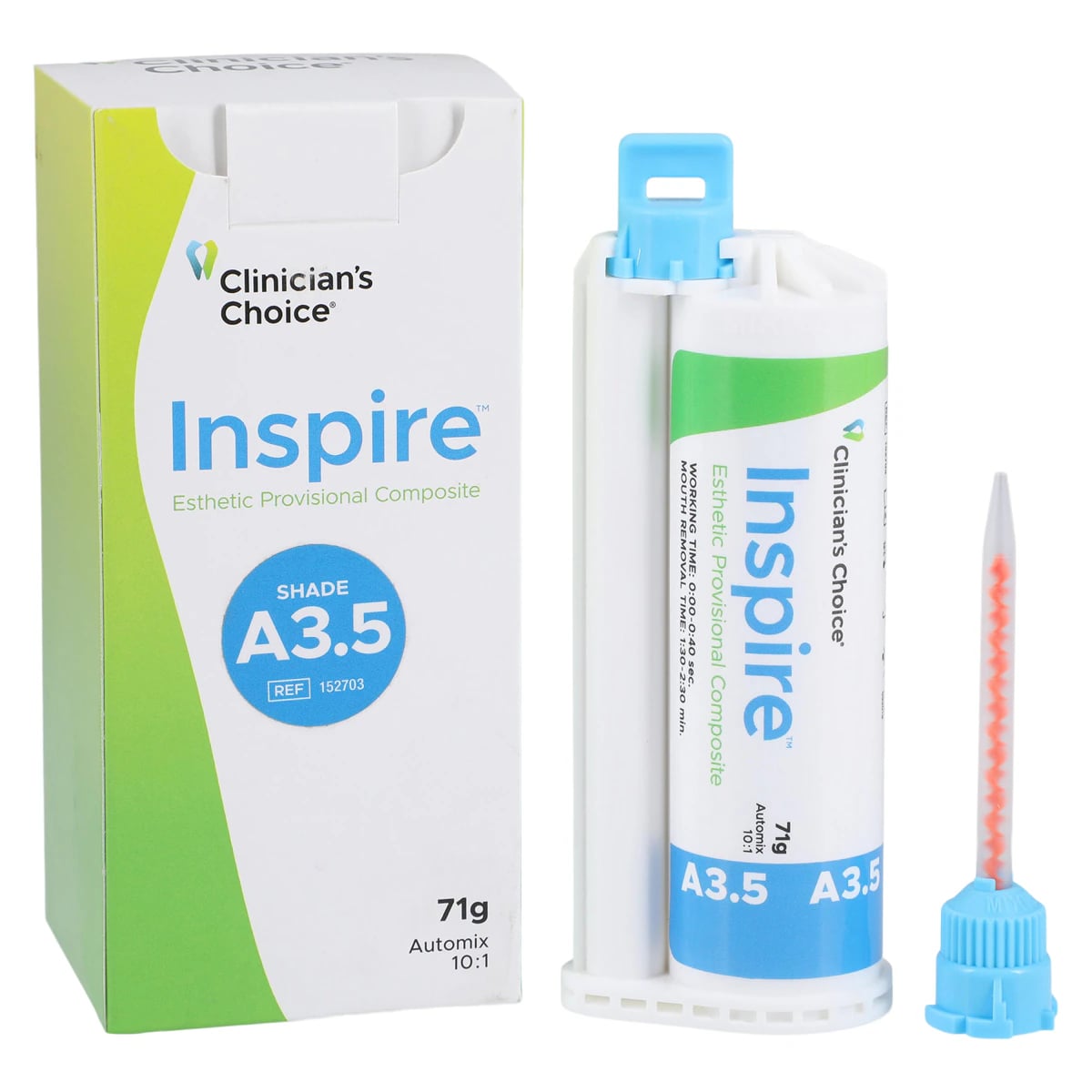 DSM-Marq Inspire Esthetic Temporary Crown & Bridge Material, A3.5, Cartridge Package