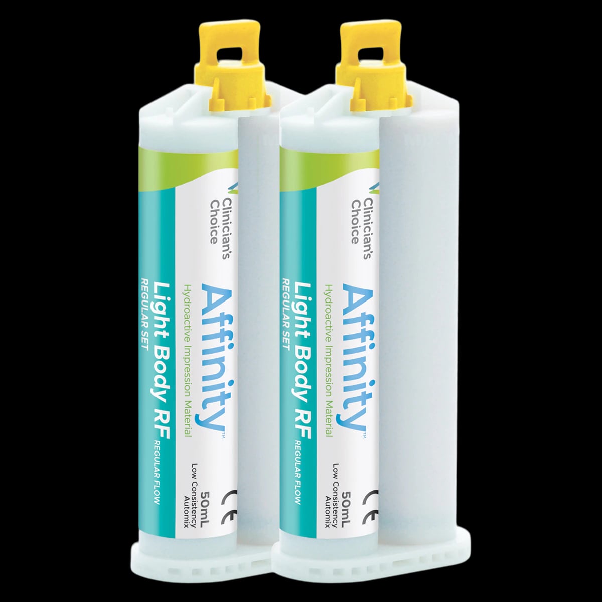 Affinity Hydroactive Impression Material, Light Body RF, Regular Set Kit - 2 x 50 mL Cartridges & Mixing Tips