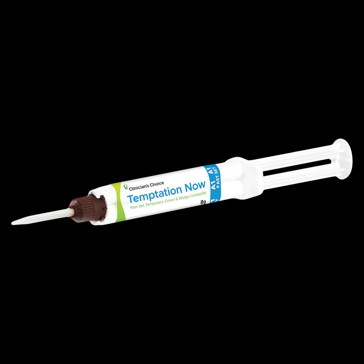 Clinician's Choice Temptation Now Fast Set Temporary Crown & Bridge Material, Shade A1, 8g Syringe