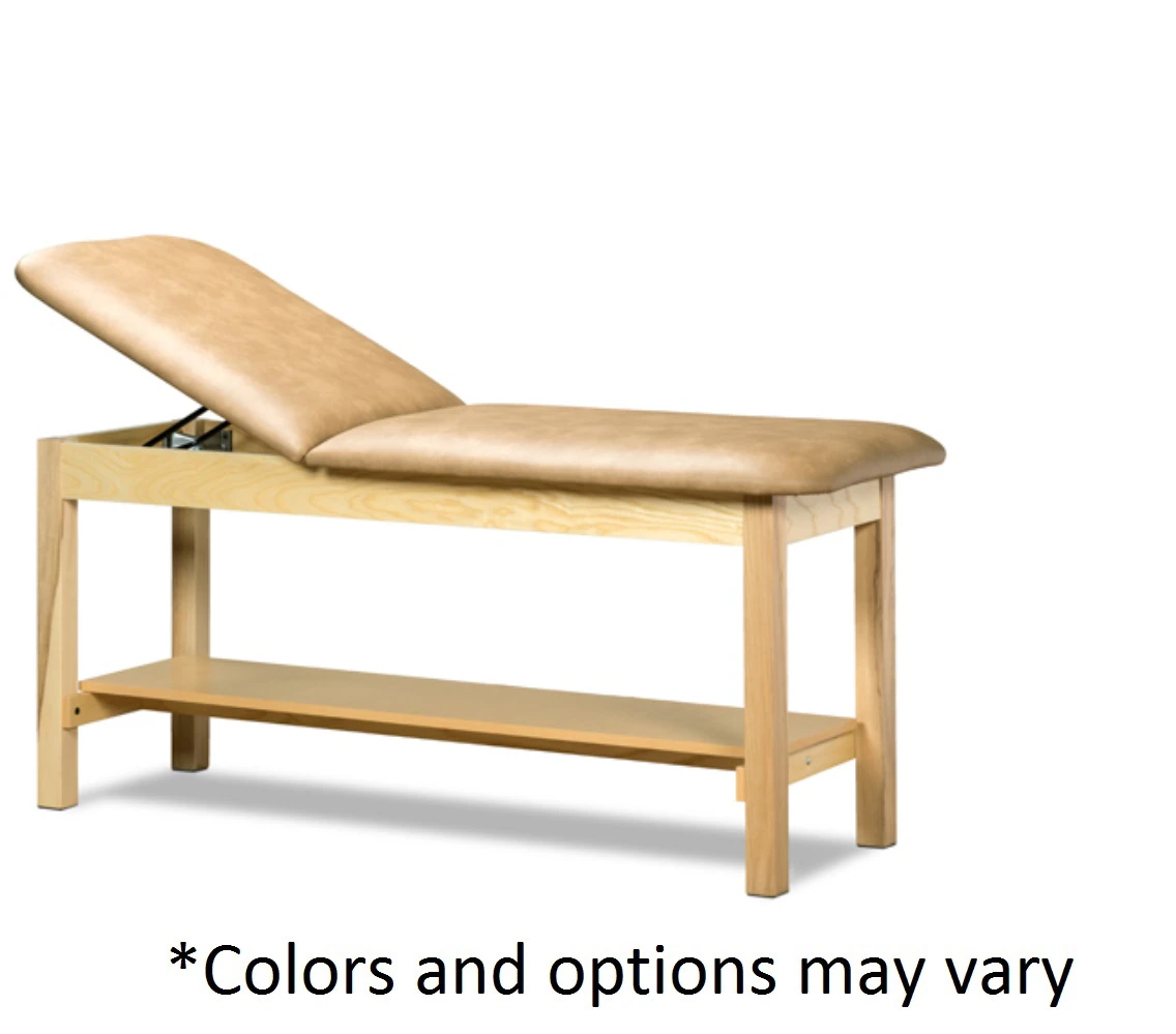 Clinton Industries ETA Classic Treatment Table with Shelf/Back, 400 lb Capacity, Specify Color