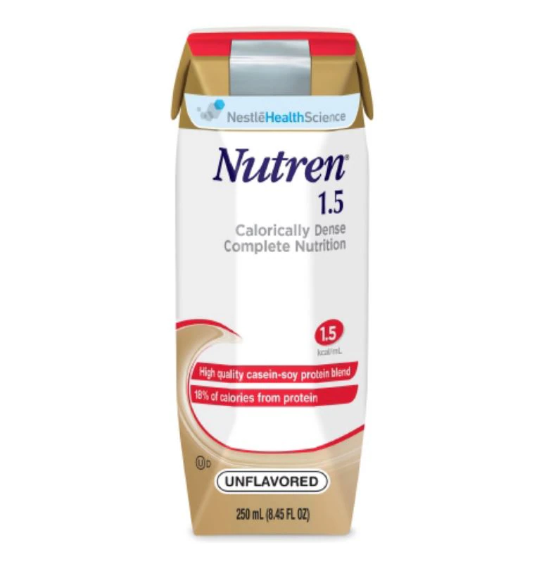 Nutren 1.5 Tube Feeding Formula, High Calorie, Vanilla, 250 mL Can, 24/Case